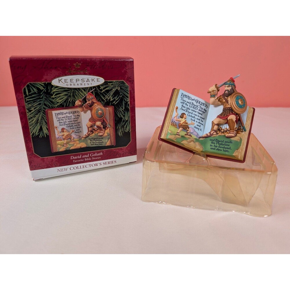 Vintage Hallmark Keepsake Ornament Bible Stories Series 1 David and Goliath